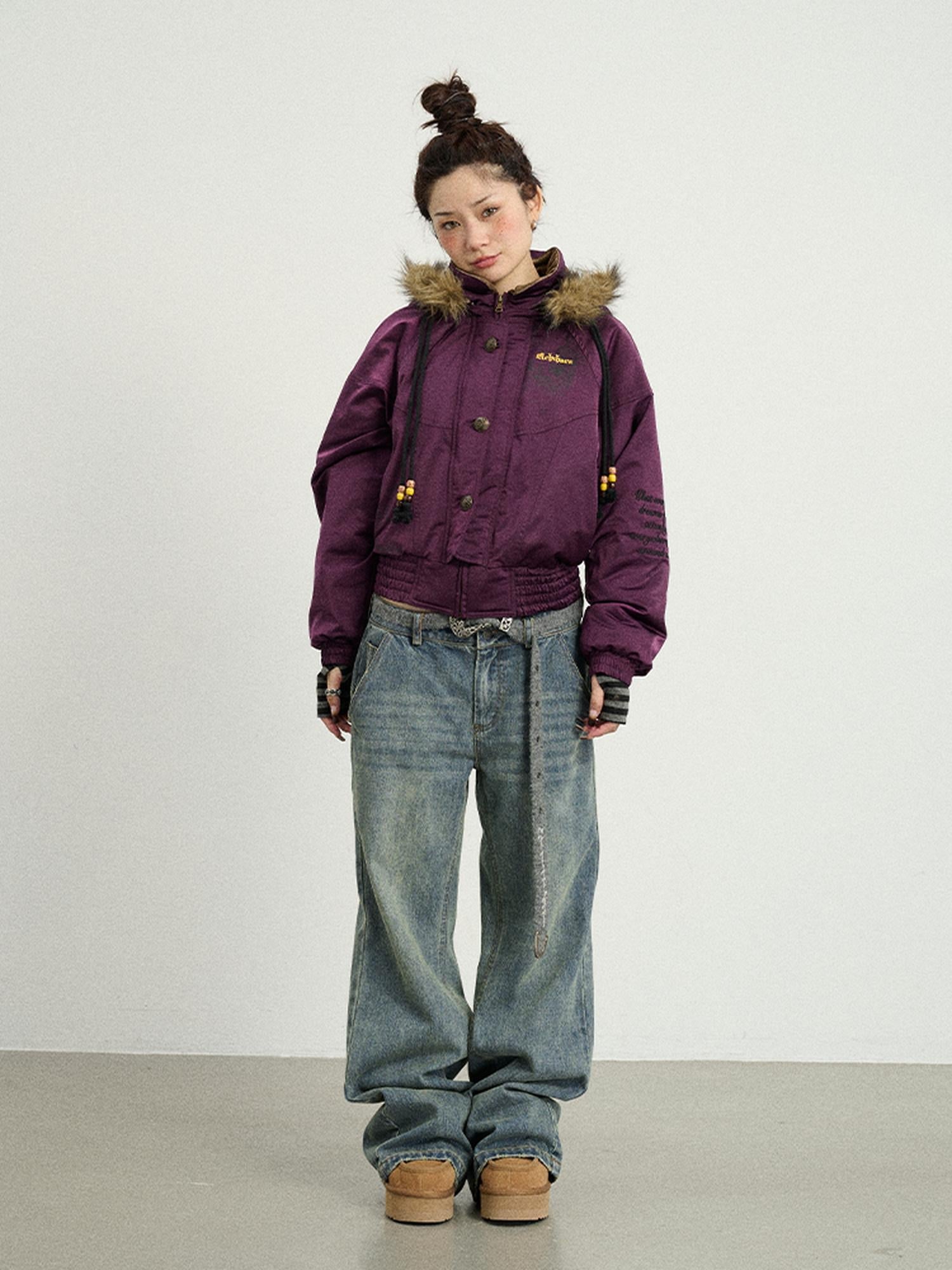 Achihara Winter Musta Puffer Coat