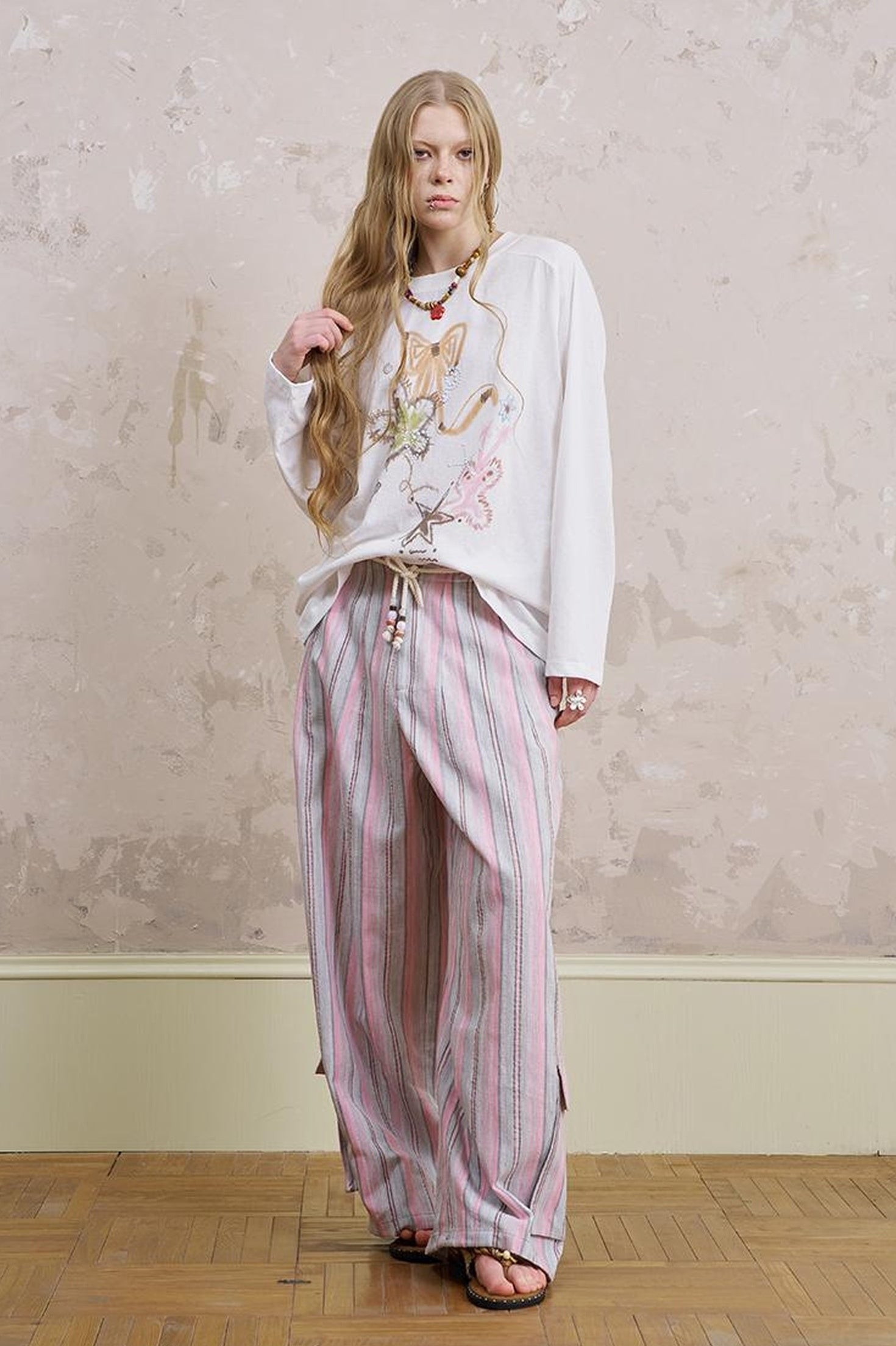 DIDDI MODA Mystic Star Ribbon Embellished Tee