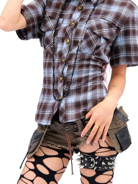 NANAICHILLI Breathable Lightweight Classic Fit Everyday Casual Blue Gray Shirt