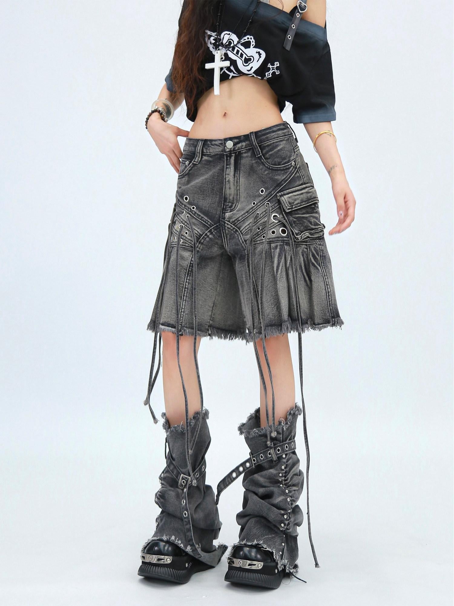 NANAICHILLI Casual Relaxed Zip Fly Wide Leg Mid Length Natural Waist Womens Blue Black Jeans