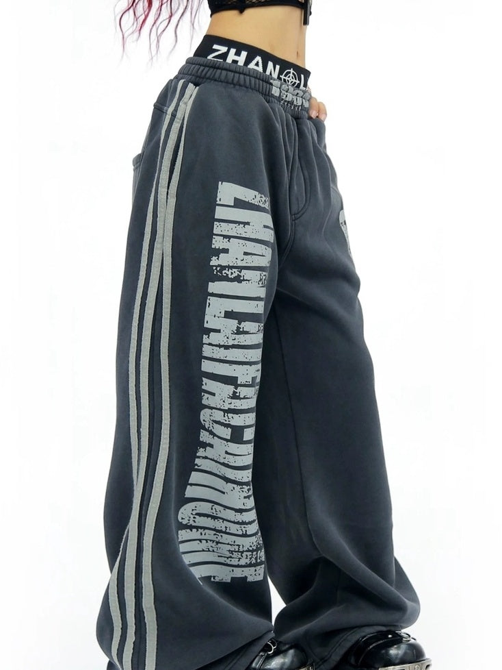 NANAICHILLI Cozy Zip Hooded Sweatshirt With Straight Leg Pants Unisex Loungewear Set