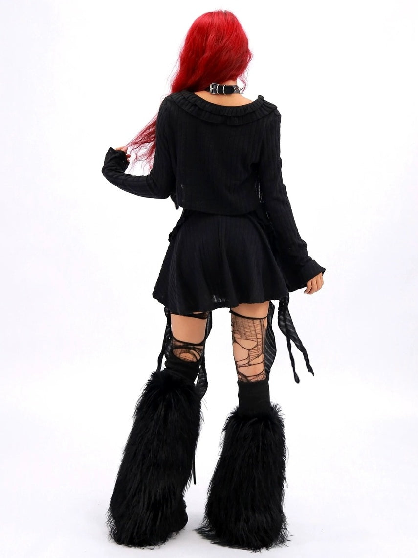 NANAICHILLI Elegant Versatile Apricot Black A Line Women Casual Office Midi Dresses