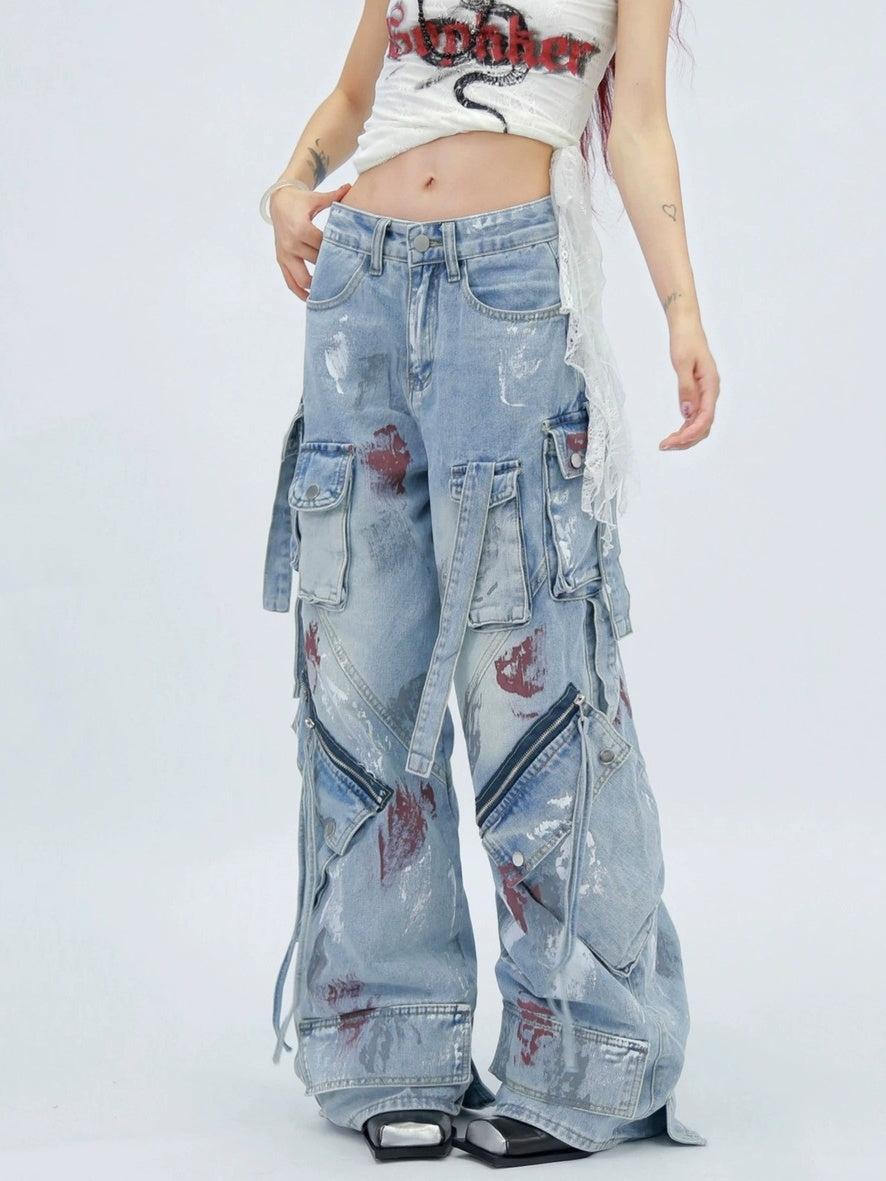 NANAICHILLI Stretch High Waist Slim Straight For Women Black And Blue Classic Jeans