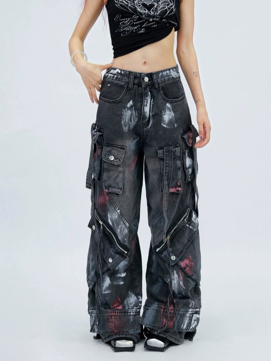 NANAICHILLI Stretch High Waist Slim Straight For Women Black And Blue Classic Jeans