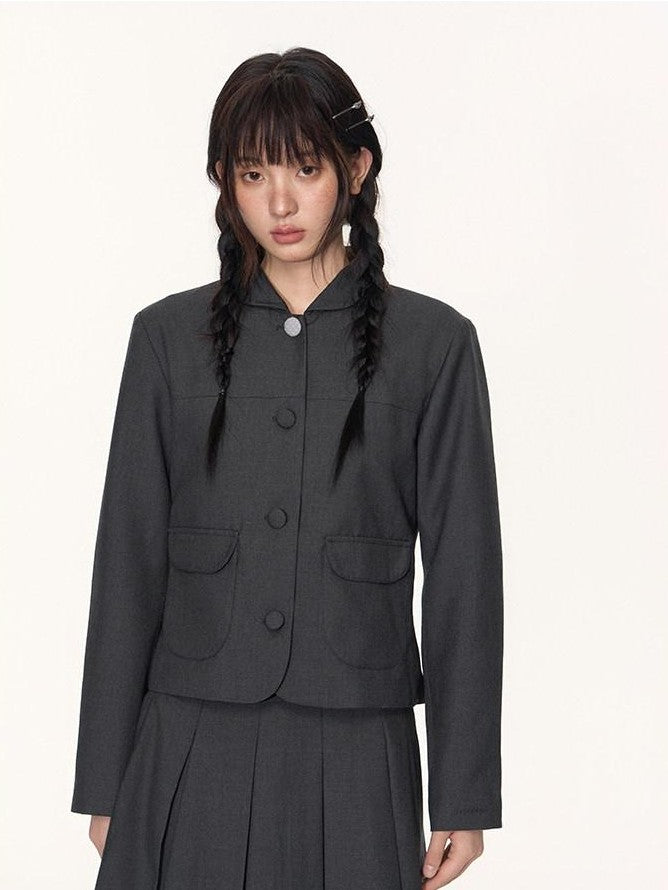 NAPSNAPS Academy Polka Dot Pleated Embroidered Women&