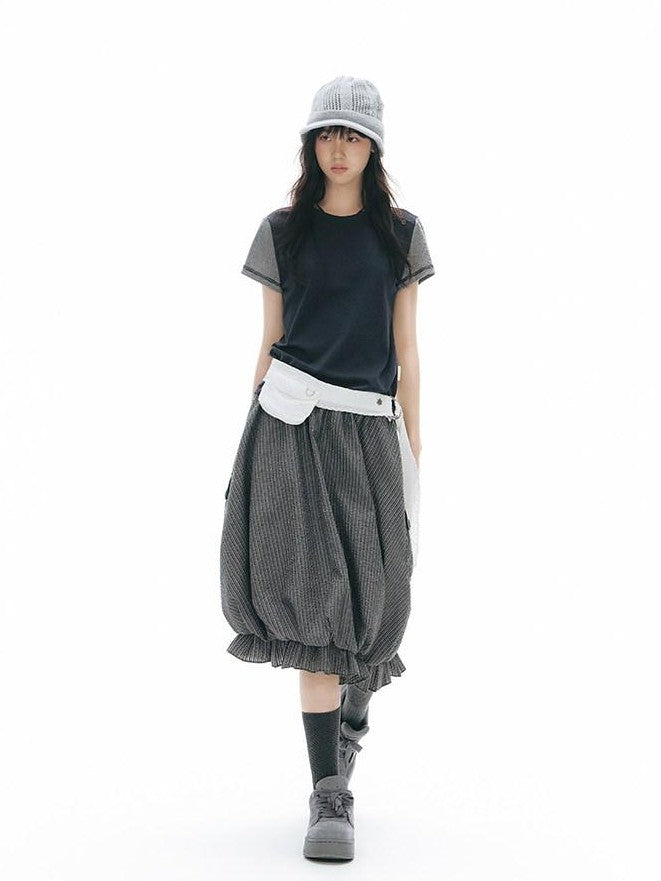 NAPSNAPS Allover Animal Colorblock Diagonal Placket Knit Women&