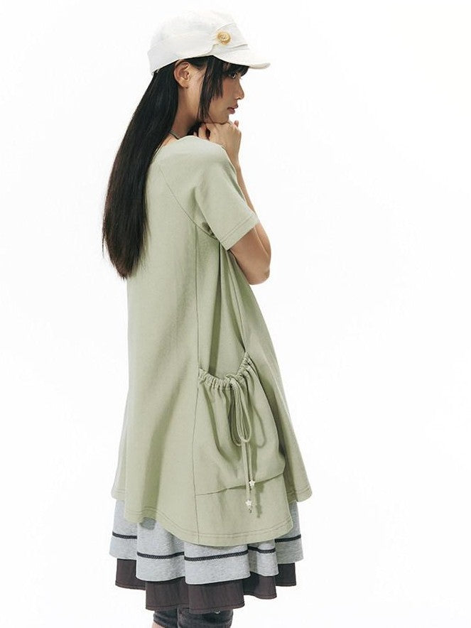 NAPSNAPS Asymmetric Big Pocket Loose Women&