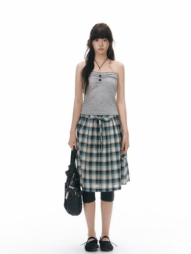 NAPSNAPS Beige Cropped Ruched Fitted Women&