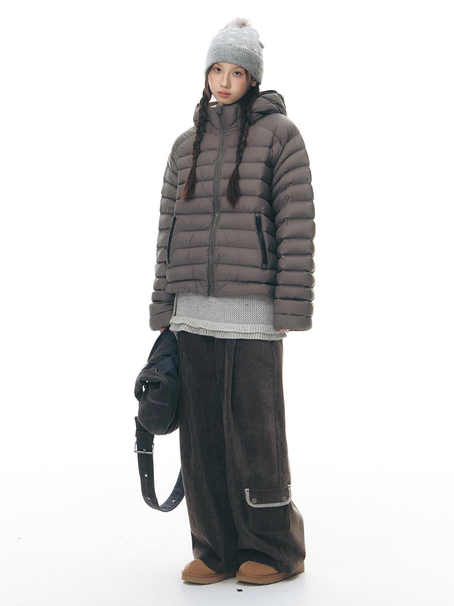 NAPSNAPS Chenille Patchwork Cuffed Multi Pocket Women&