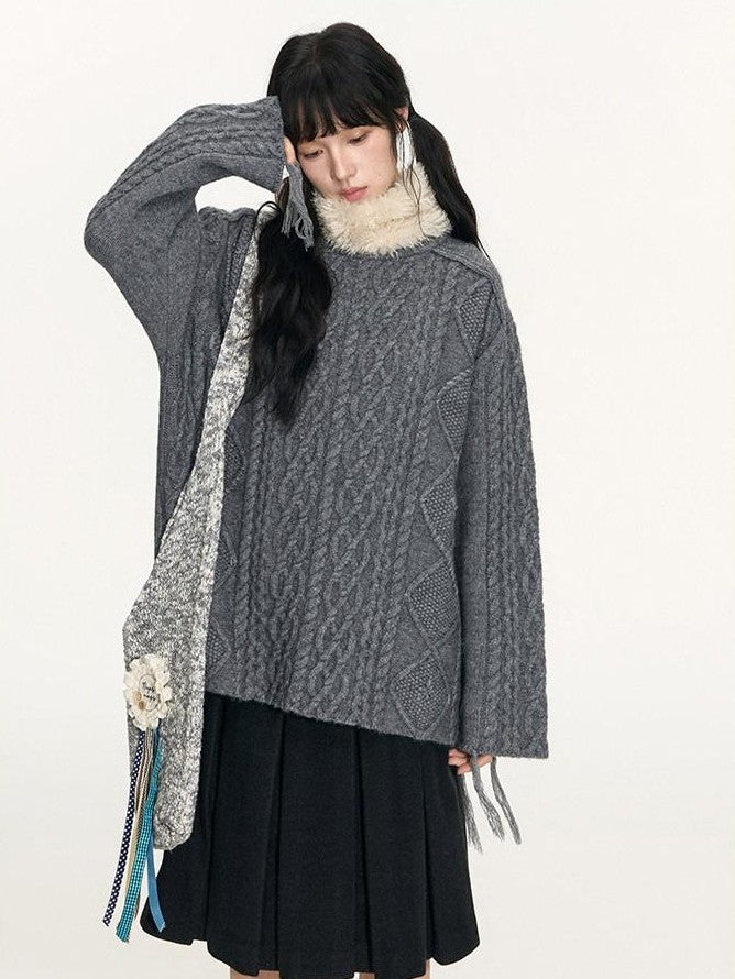 NAPSNAPS Chunky Twisted Crochet Tassel Women&
