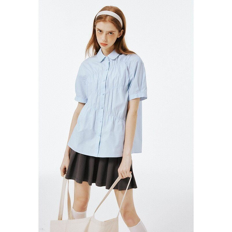 NAPSNAPS_College_Pleated_Shirred_Buttoned_Women&