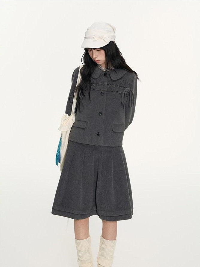 NAPSNAPS College Ruffled Pleated Women&