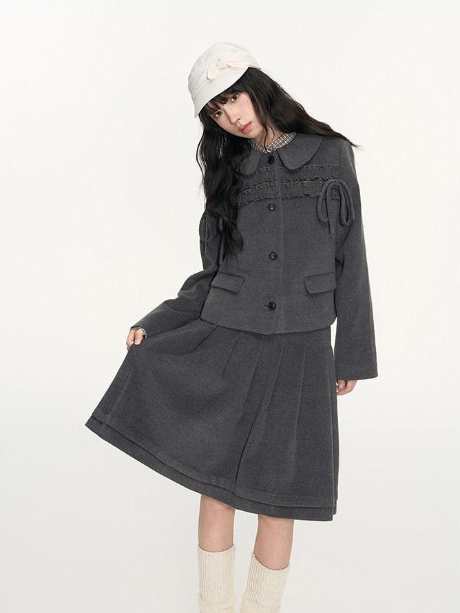 NAPSNAPS College Ruffled Pleated Women&