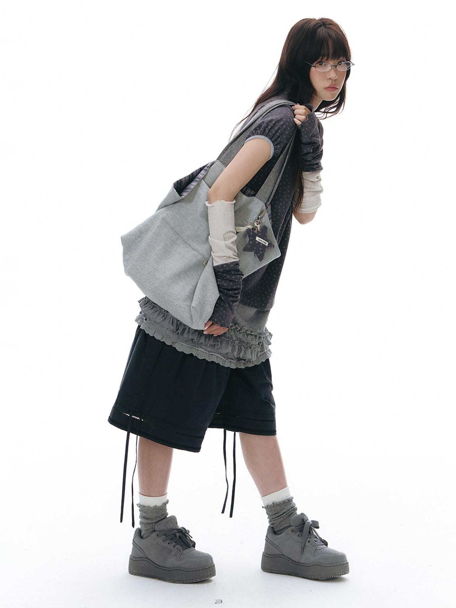 NAPSNAPS Colorblock Reversible Square Canvas Women&