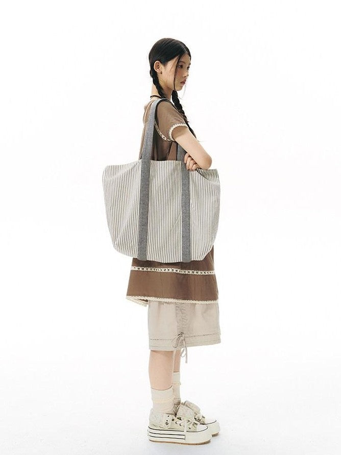 NAPSNAPS Colorblock Reversible Square Canvas Women&