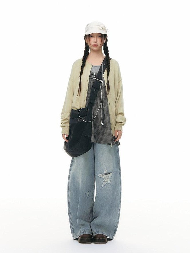 NAPSNAPS Cropped Drawstring Relaxed Knit Women&