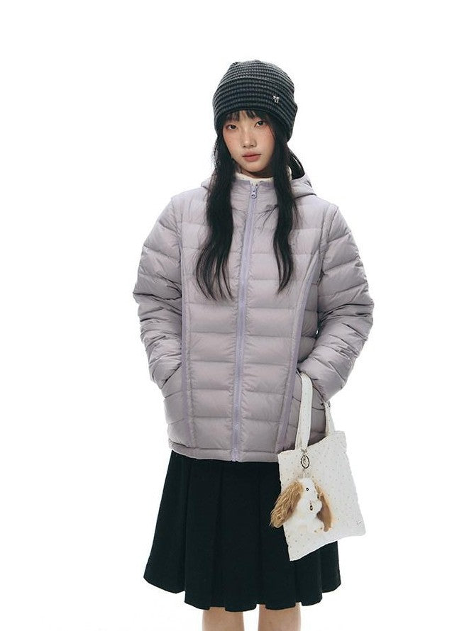NAPSNAPS Detachable Sleeve Hooded Ribbed Women&