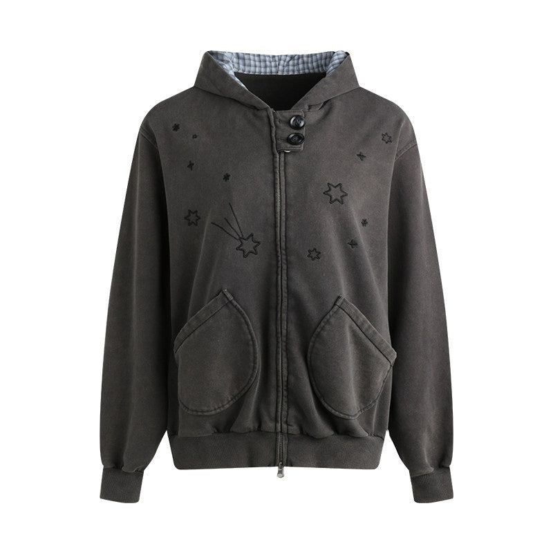 NAPSNAPS_Distressed_Colorblock_Six_Point_Star_Embroidery_Zip_Women&