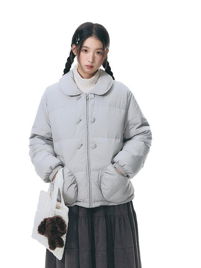 NAPSNAPS Doll Collar Arc Pocket Short Women&