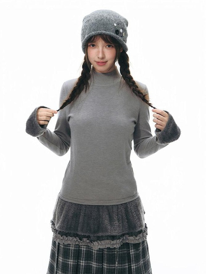 NAPSNAPS Doll Collar Patchwork Women&
