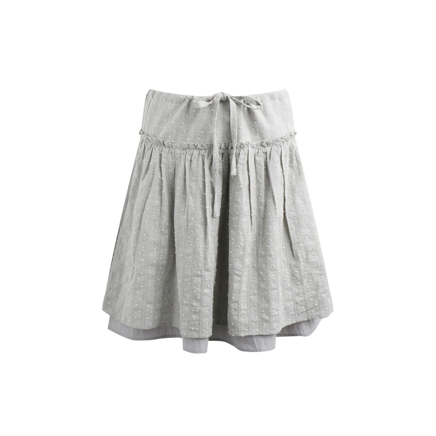 NAPSNAPS_Double_Layer_Pleated_Drawstring_A_Line_Women&