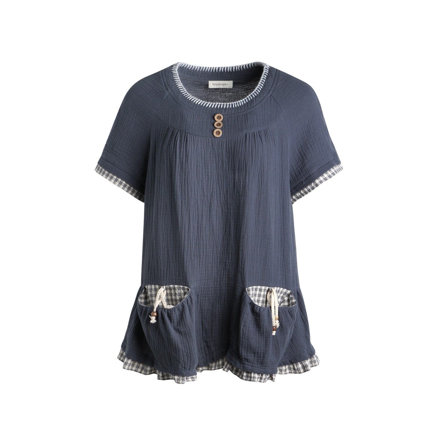 NAPSNAPS_Embroidered_Patchwork_Loose_Raglan_Crewneck_Women&