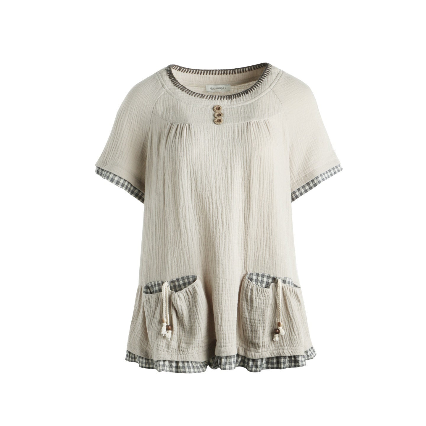 NAPSNAPS_Embroidered_Patchwork_Loose_Raglan_Crewneck_Women&