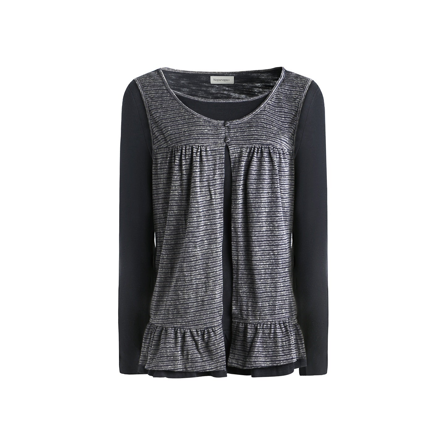 NAPSNAPS_Faux_Layered_Striped_Patchwork_Knitted_Women&
