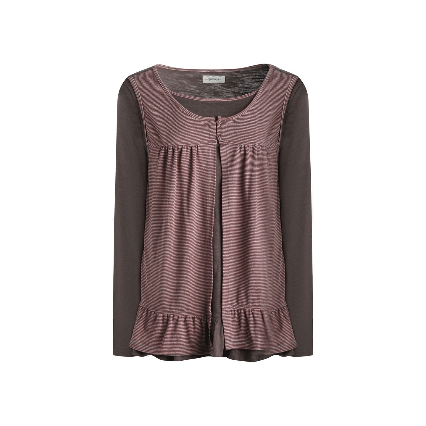NAPSNAPS_Faux_Layered_Striped_Patchwork_Knitted_Women&