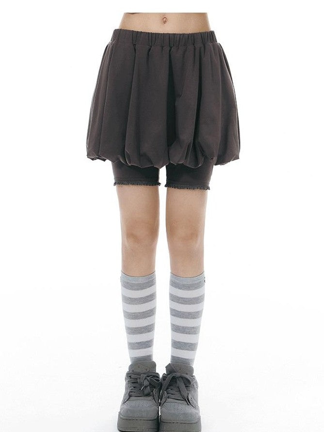 NAPSNAPS Faux Two Piece Bubble Skirt Knit Women&