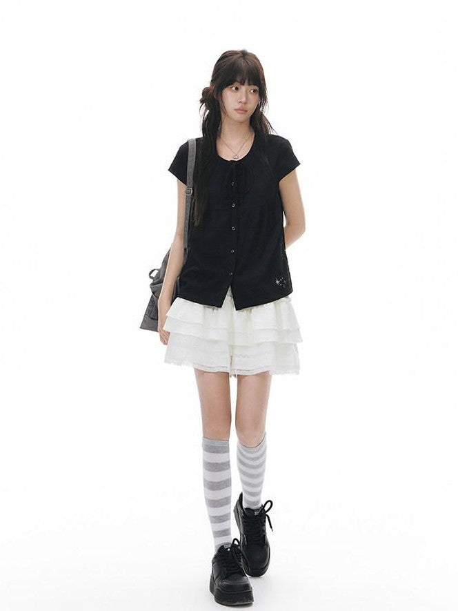 NAPSNAPS Gray White Striped Knitted Slouch Women&
