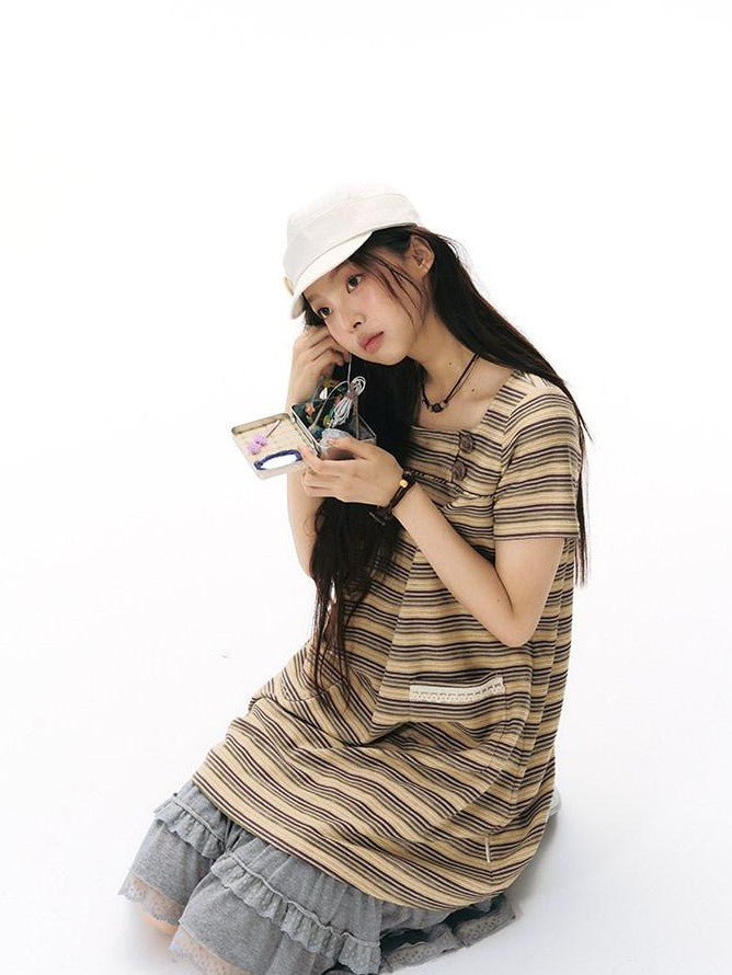 NAPSNAPS Grey Patchwork Lace Knit Ruffle Women&