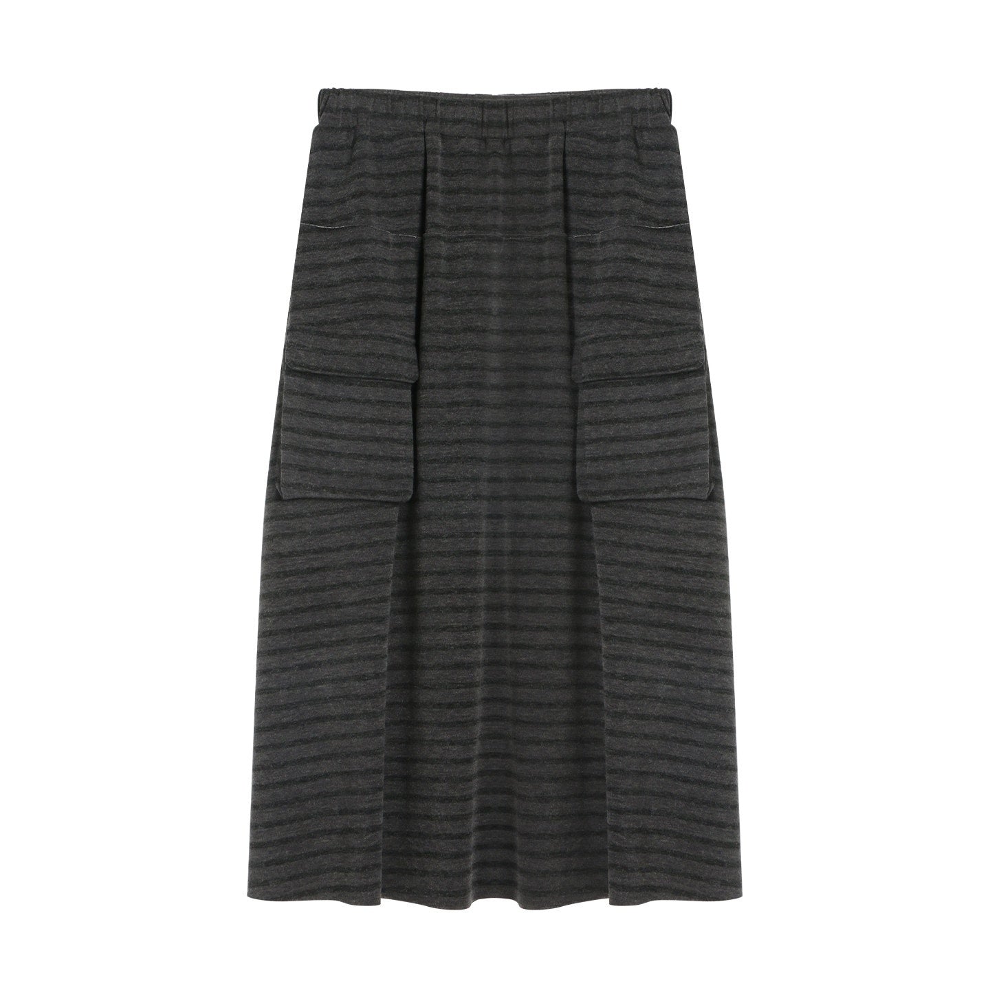 NAPSNAPS_Grey_Striped_Spliced_Plush_Waistband_Pocket_Women&
