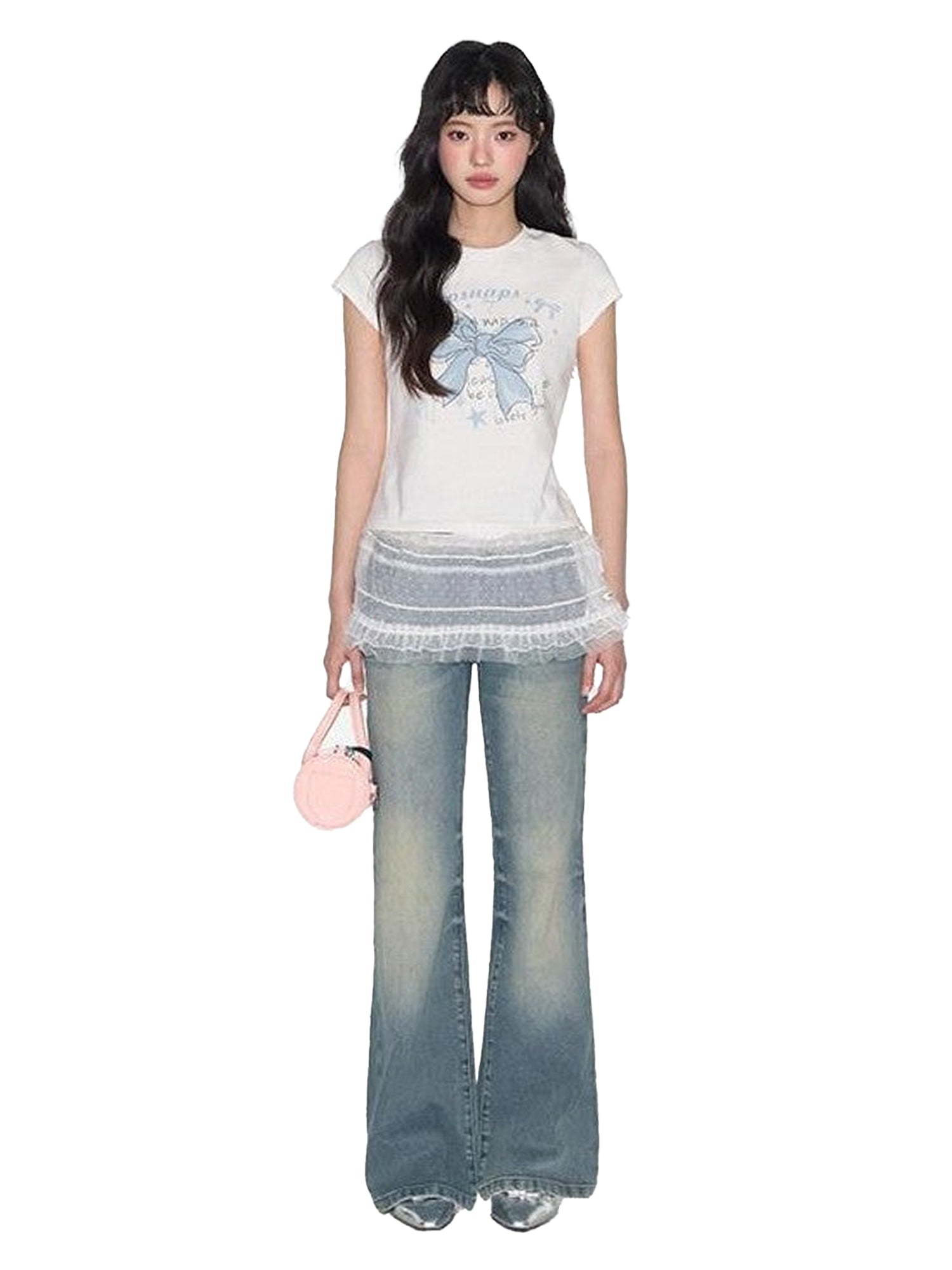 NAPSNAPS Hand Drawn Butterfly Print Slim Fit Women&