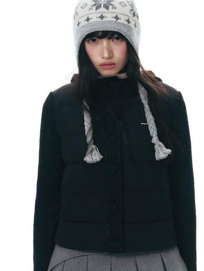 NAPSNAPS Knit Spliced Hooded Slim Fit Women&