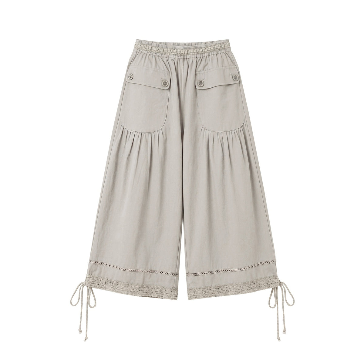 NAPSNAPS_Lace_Spliced_Wide_Leg_Elastic_Waist_Cotton_Women&