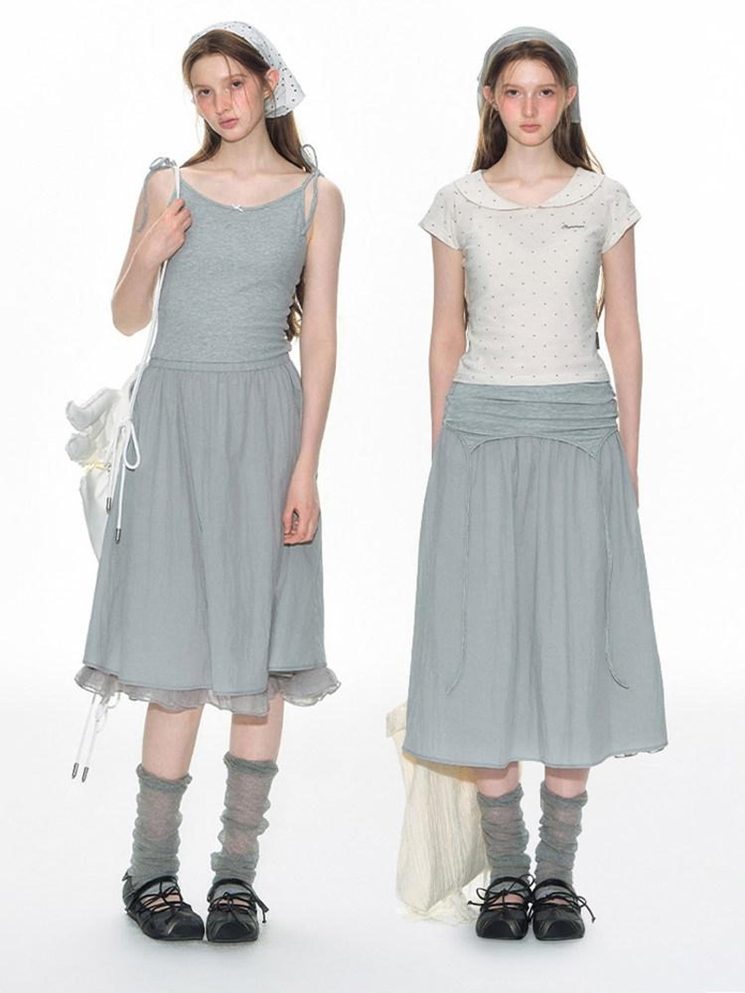 NAPSNAPS Lace Tie Waist Patchwork Pastoral Women&