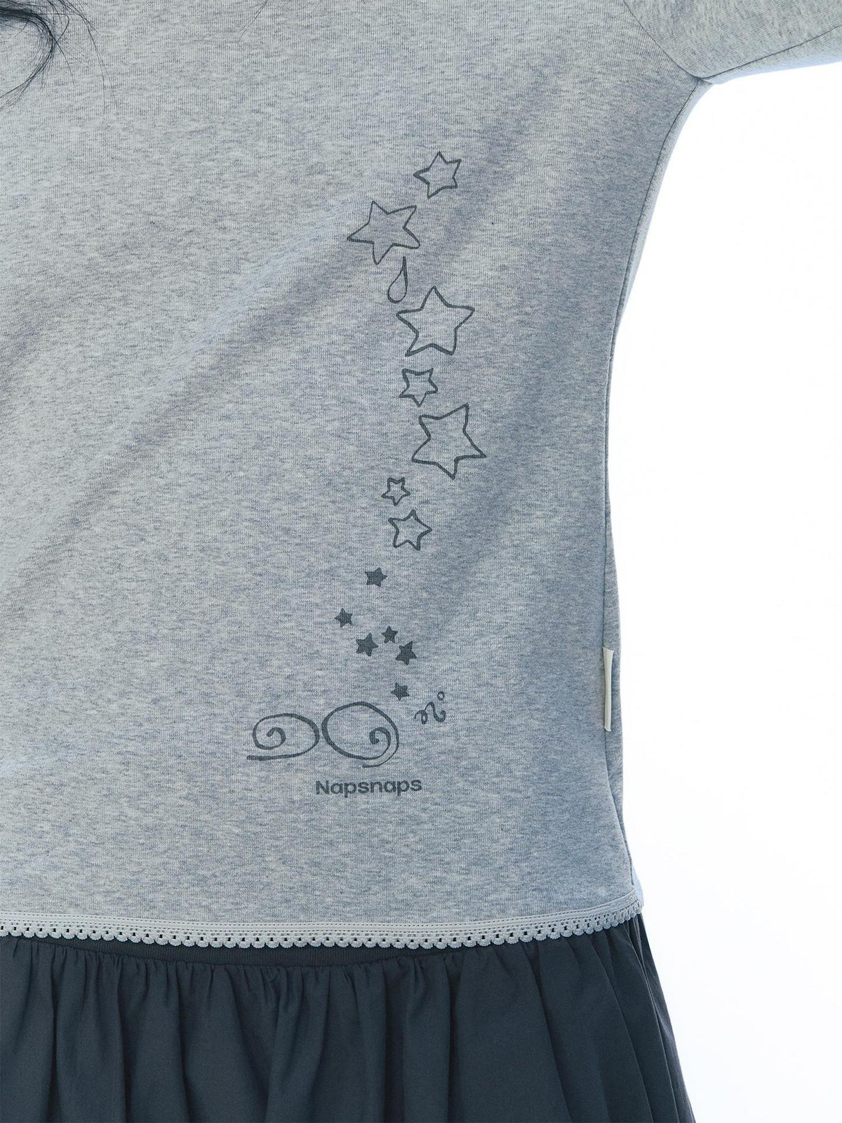 NAPSNAPS Lace V-neck Print Knit Women&