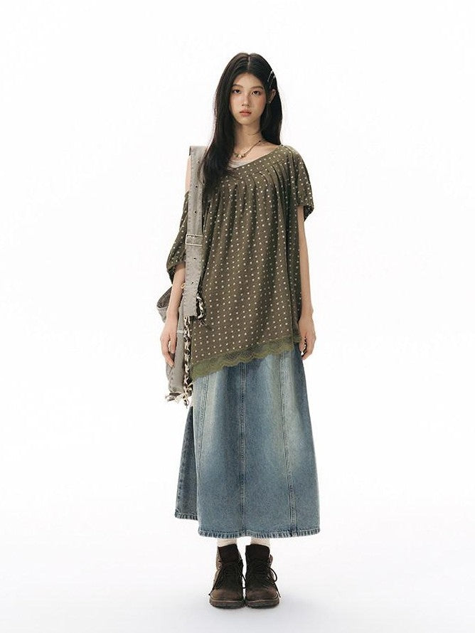 NAPSNAPS Light Wash Woven Strap Pocket Distressed Women&