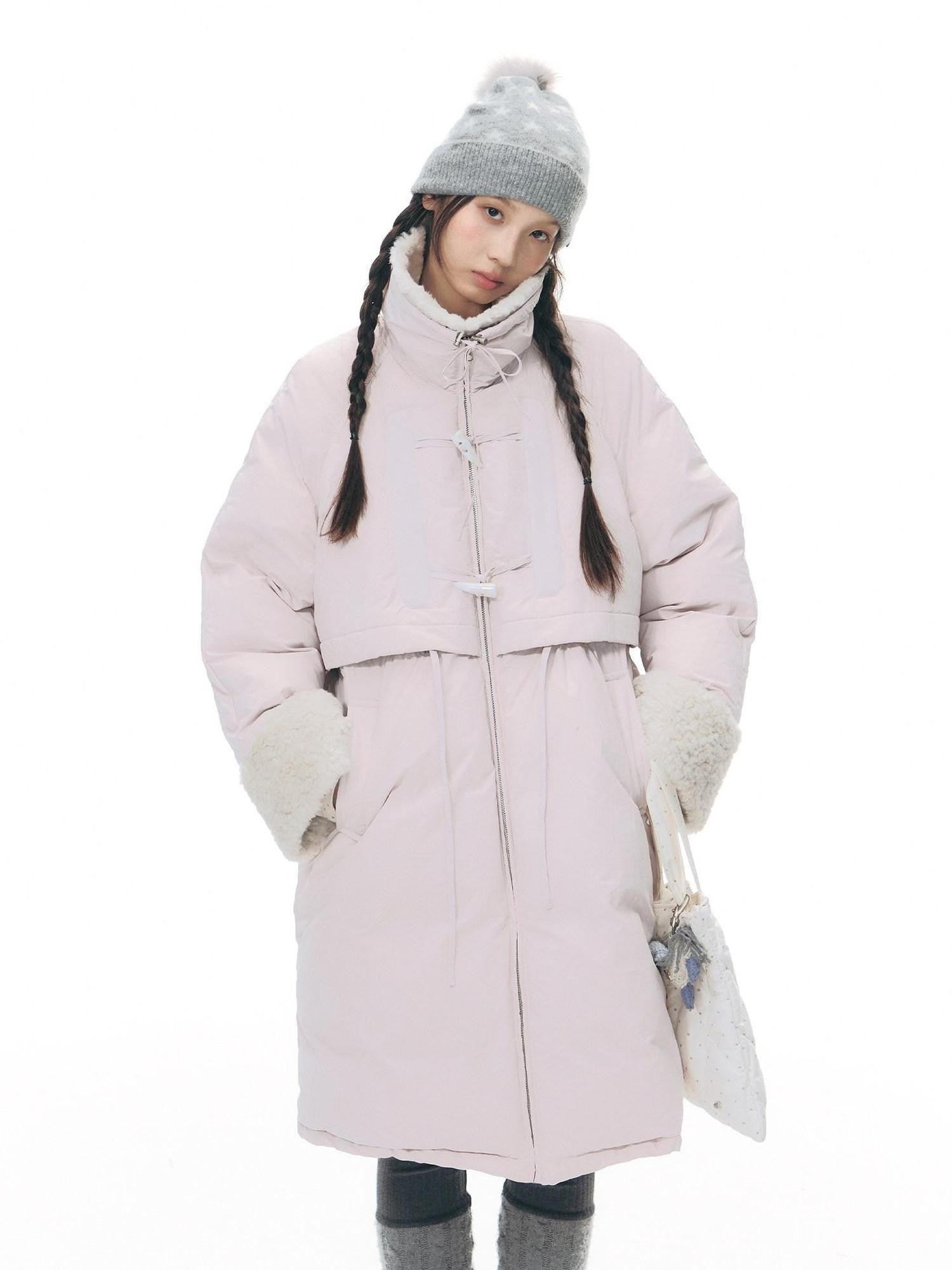 NAPSNAPS Over Knee High Waist Cinch Detachable Fur Women&