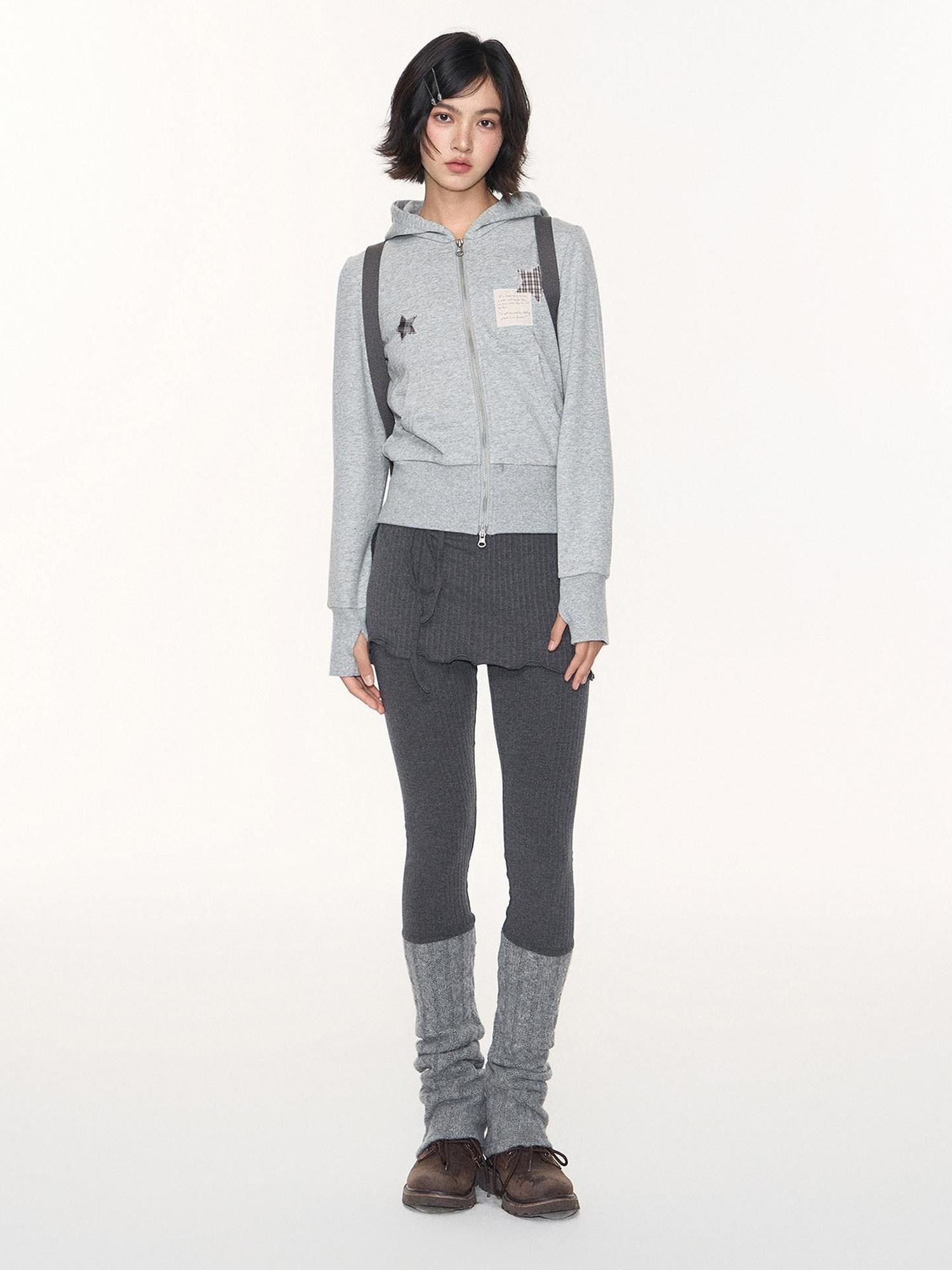 NAPSNAPS Patchwork Knit One Piece Tie Skirt Panel Women&