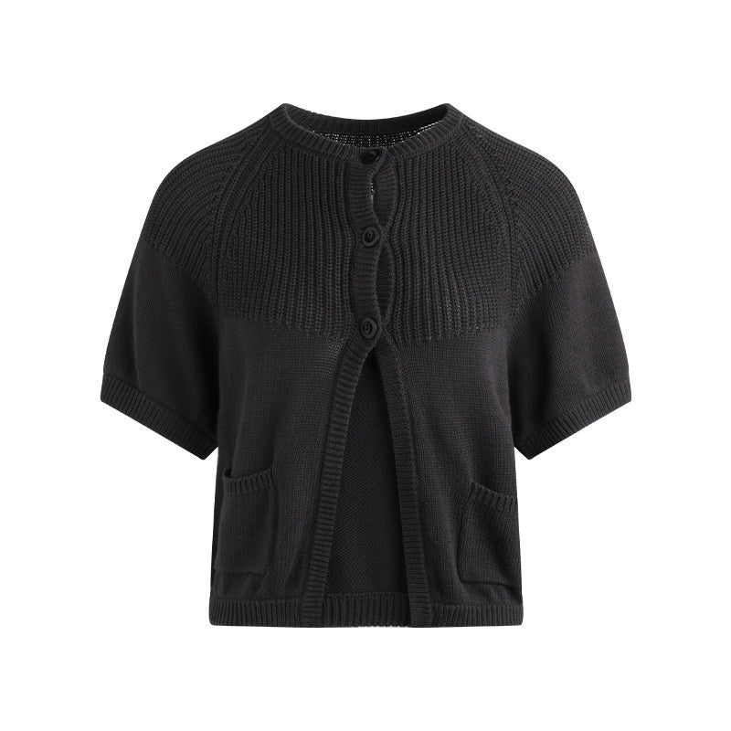 NAPSNAPS_Patchwork_Pockets_Raglan_Elbow_Sleeve_Round_Neck_Women&