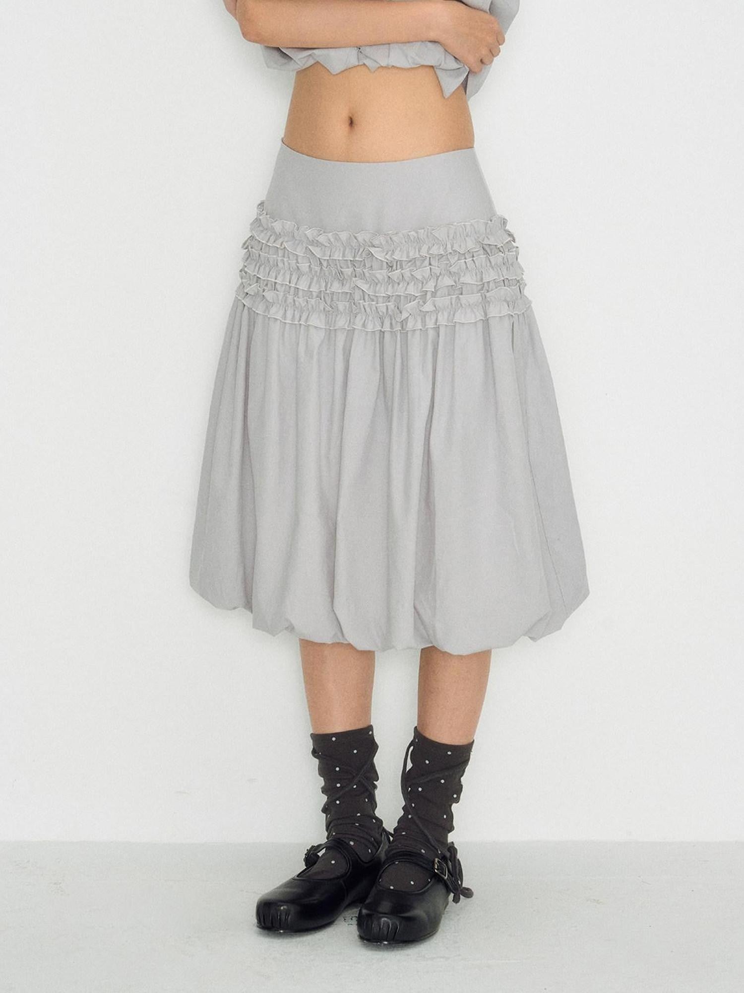 NAPSNAPS Peter Pan Collar Double Row Button Ruffle Edge Women&