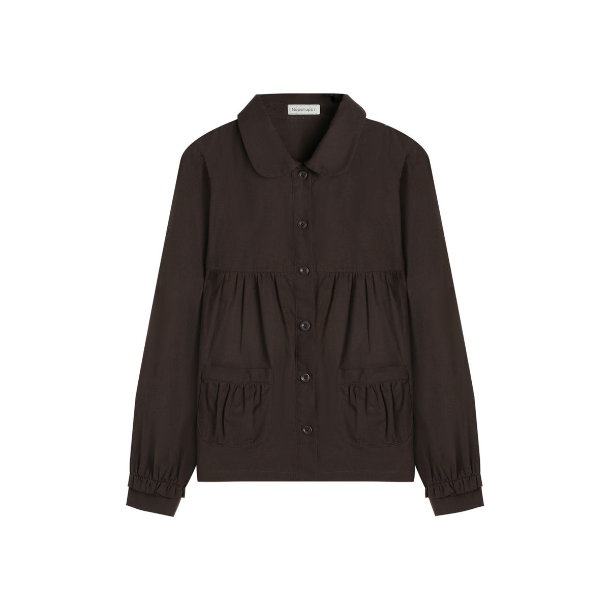 NAPSNAPS_Pleated_Doll_Collar_Long_Sleeve_Cotton_Women&