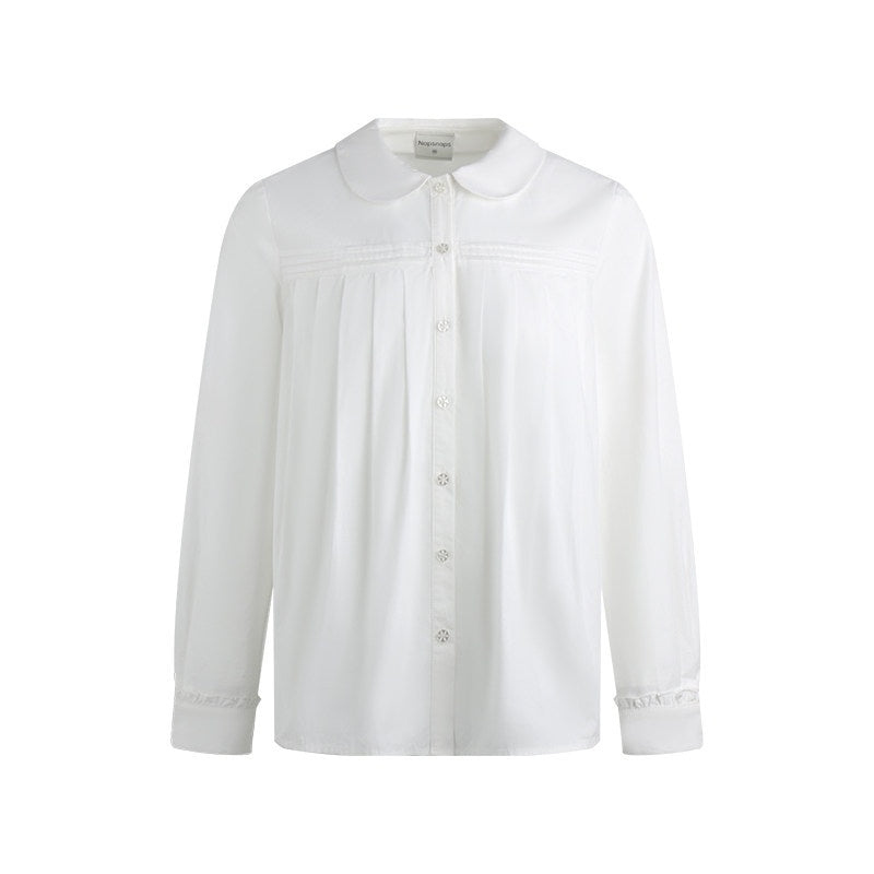 NAPSNAPS_Pleated_Doll_Collar_Ruffle_Trim_Open_Front_Long_Sleeve_Women&