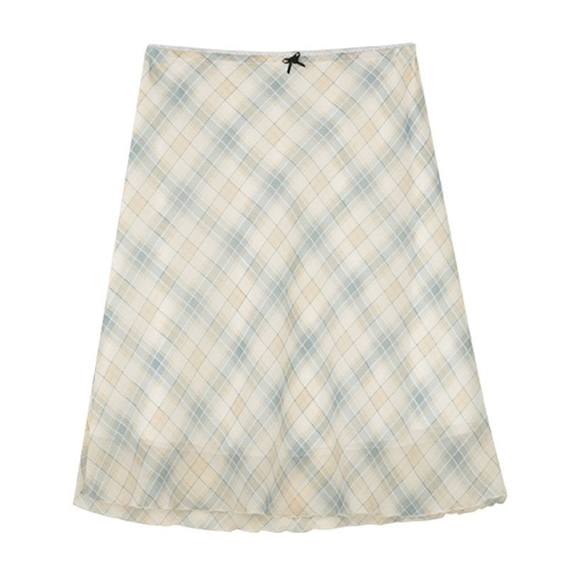 NAPSNAPS_Polka_Dot_Print_Lace_A_Line_Mid_Waist_Women&