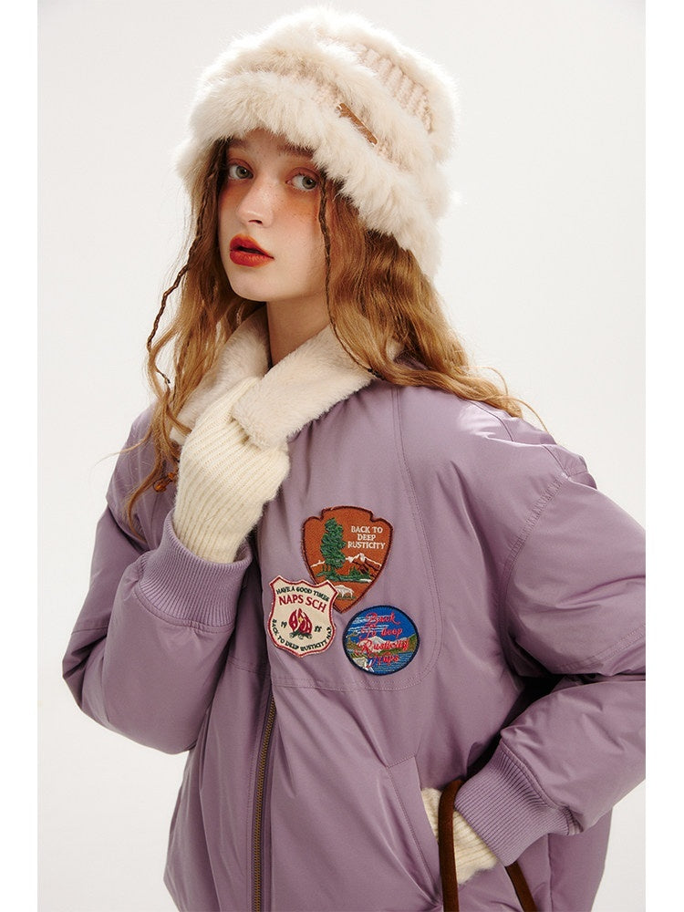 NAPSNAPS_Purple_Gray_Fur_Collar_Detachable_Hood_Women&