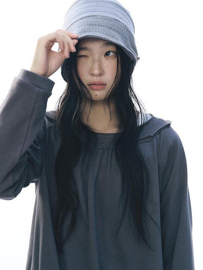 NAPSNAPS Raw Hem Drawstring Loose Fit Women&