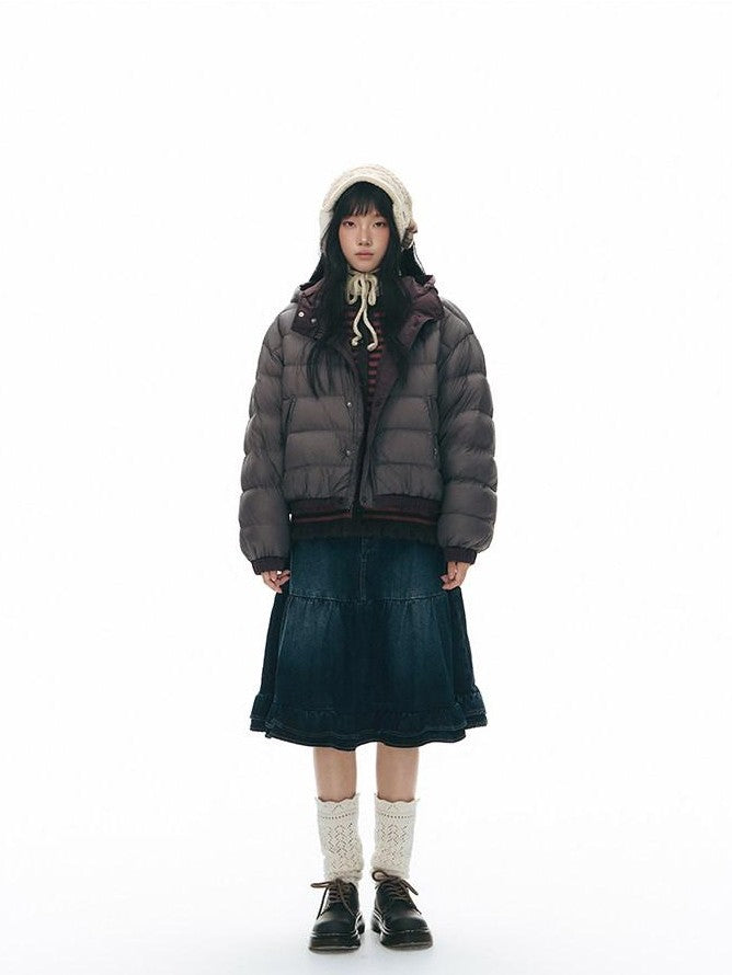 NAPSNAPS Reversible Channel Quilted Hooded Women&