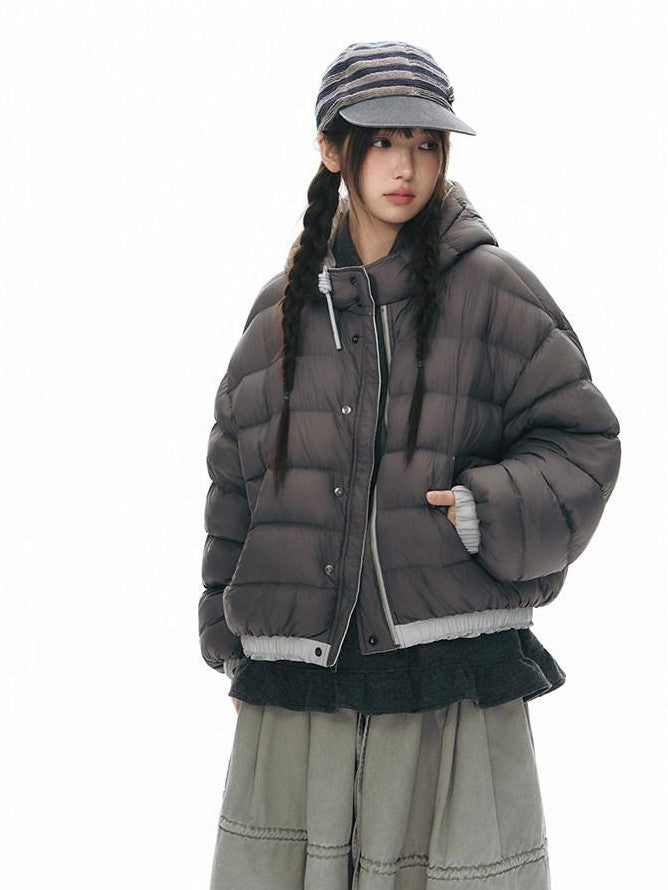 NAPSNAPS Reversible Channel Quilted Hooded Women&